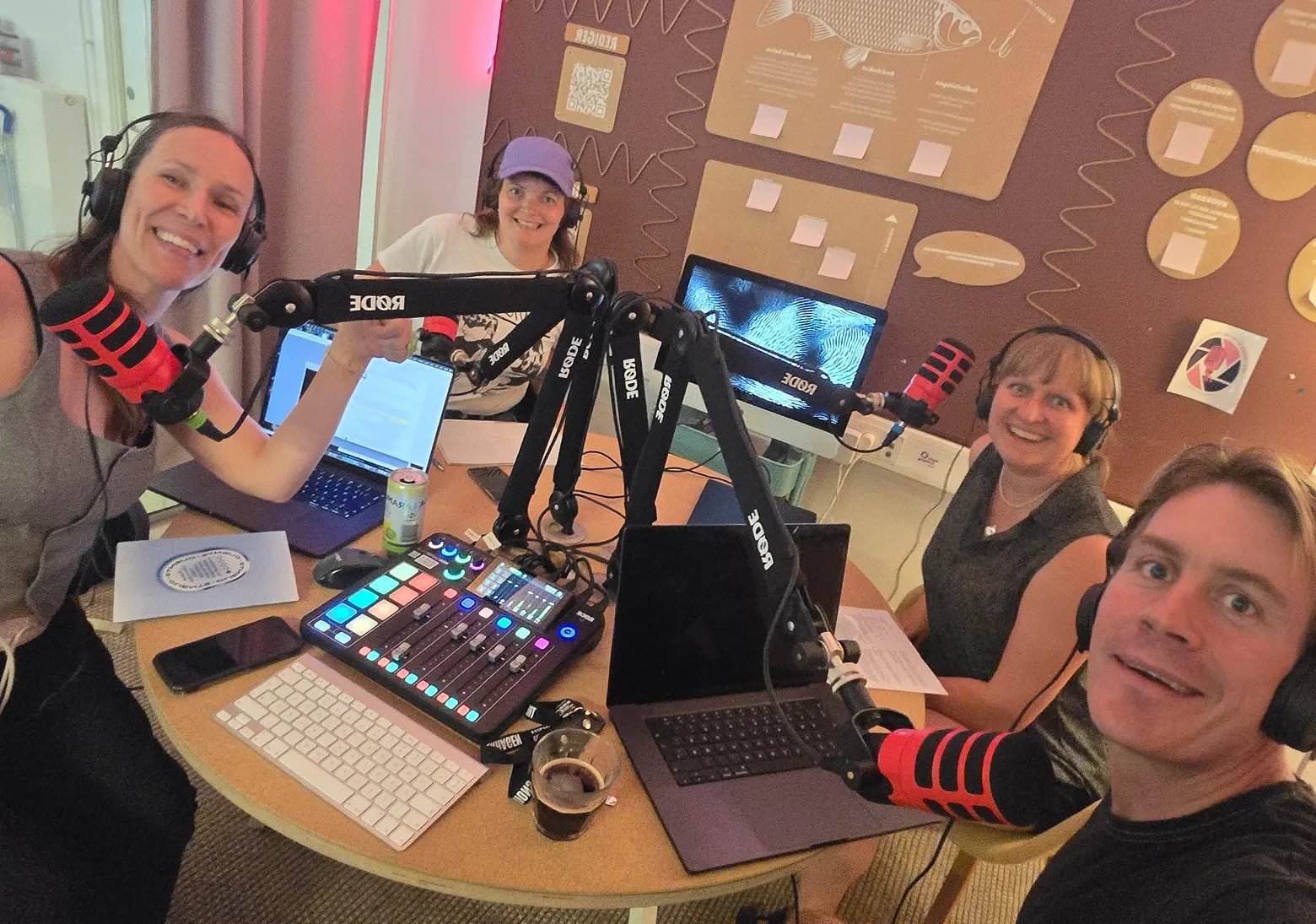 Fra optagelser i studiet